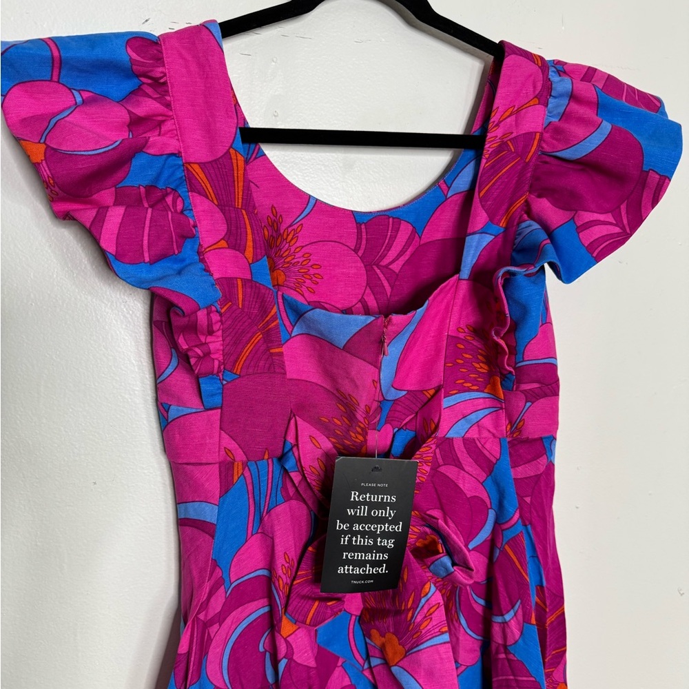 TUCKERNUCK X CAMERAN EUBANKS WIMBERLY Wild Azalea Edisto Dress Small - Picture 8 of 12